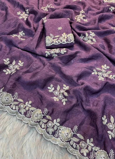 Aditi Crush Silk Saree Wholesale Clothing Distributors In India